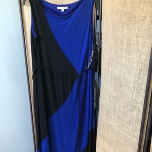 Royal Blue and Black Beautiful Dress